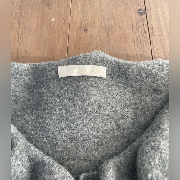 RARE Chloe wool cashmere blend ruffle cardigan - Picture 2 of 4